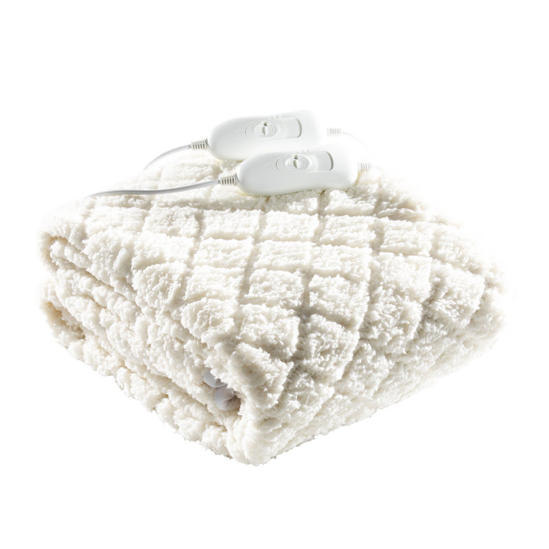 Daewoo Fleece Heated Electric Blanket with Fitted Skirt, W137 x L163cm
