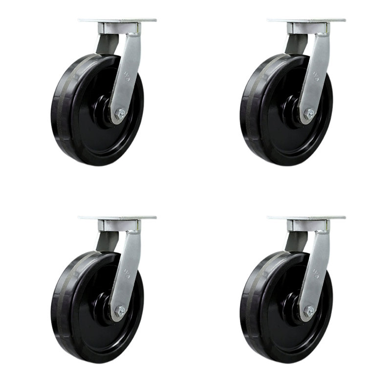 4 Piece Extra Heavy Duty Phenolic Caster Set
