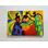 Impression sur toile Vibrant African Dancers: Modern Wall Decor, 1P GoldFramedCanves