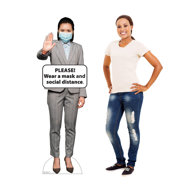 «Social Distance Mask Standee»