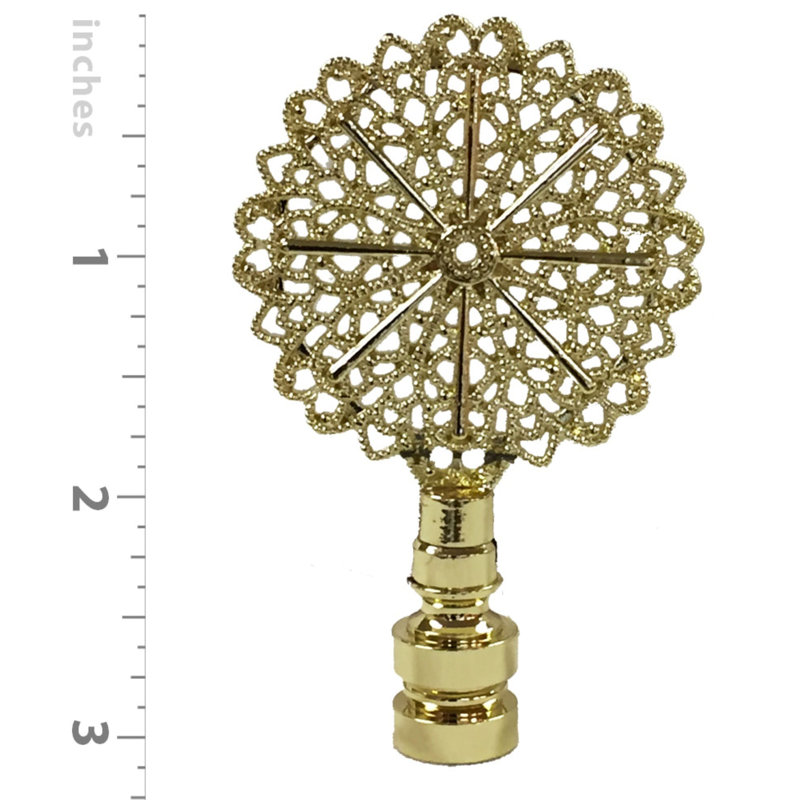 Faîteau de lampe filigree européen, Laiton poli