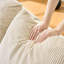 Canapé-lit convertible avec coussin cylindrique - Coussin en velours côtelé avec cadre de forme fixe pour salon, chambre à coucher, salon, studio-beige-96052647