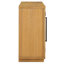 Rangement arqué rétro à 4 portes, tablettes réglables, bois naturel, buffet à structure stable avec verre et aura, pour la décoration intérieure