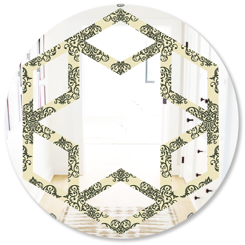 Miroir mural Hexagon Star, 23,6 po x 23,6 po, Motif abstrait III