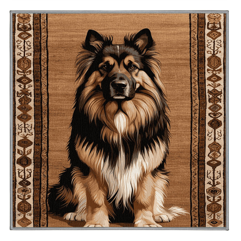 Tapis lavable pour chien de berger Anatolian, Carré 7 pi