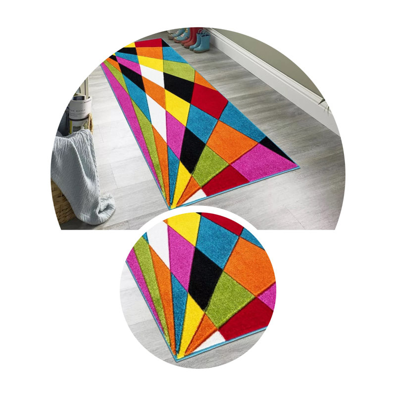 Schelte Geometric Hand Tufted Area Rug, Runner 60 x 2200cm