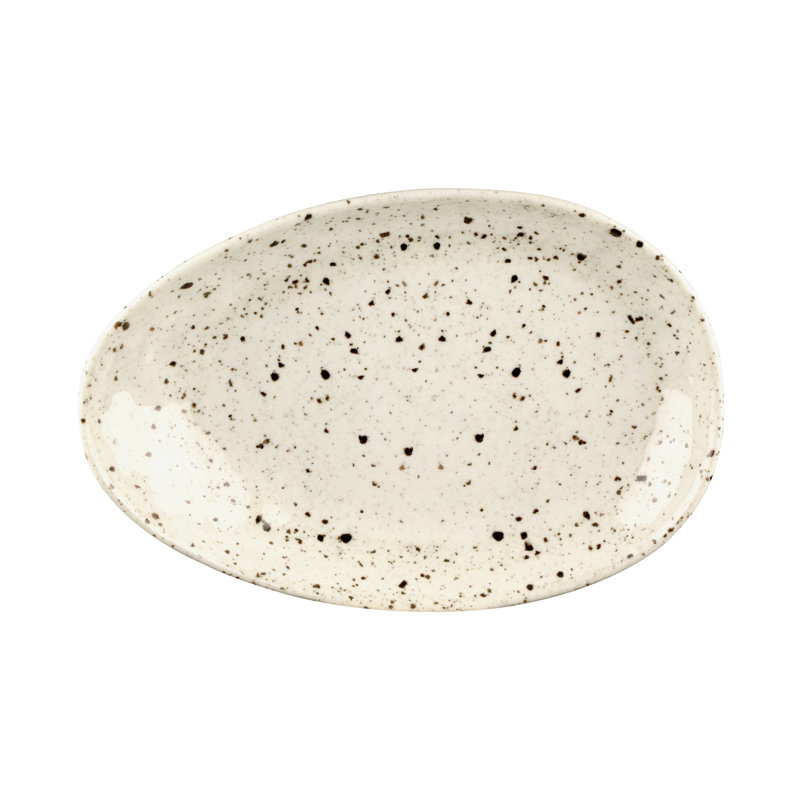 Assiette plate en mélamine 11,3 po ovale 21 oz. Macchiato