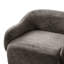 Fauteuil d'appoint Bronte en chenille de style moderne du milieu du siècle, avec accoudoirs encastrés, dossier fixe et pieds en bois d'hévéa et de noyer.-135937413