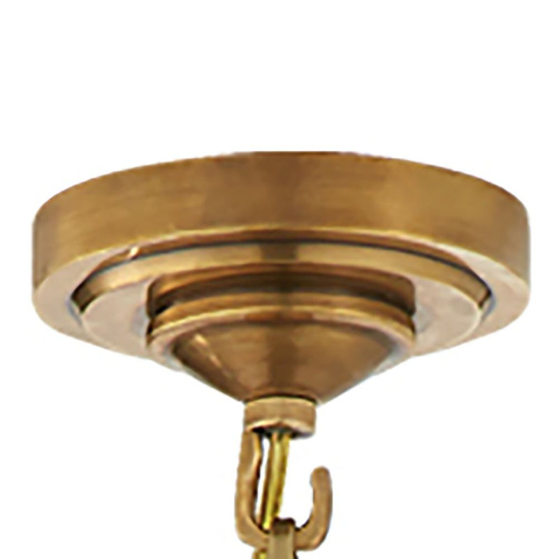 Thomas O'Brien Robinson Small Pendant, Seeded, 15" H x 7.5" W x 7.5" D, Hand-Rubbed Antique Brass