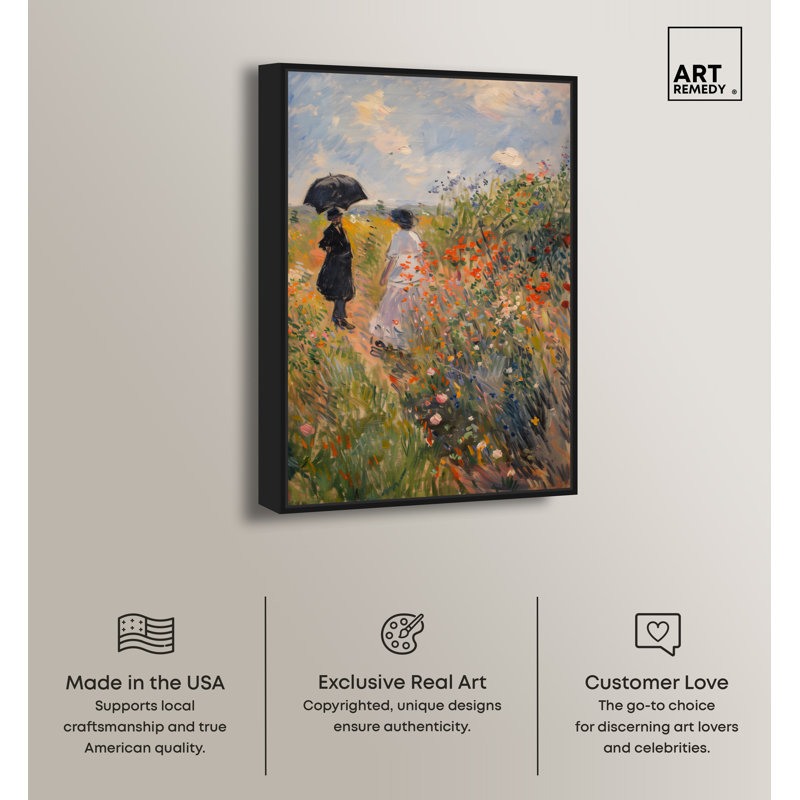 Vincent Van Gogh Inspired 31" x 21" Canvas Print in Black Frame