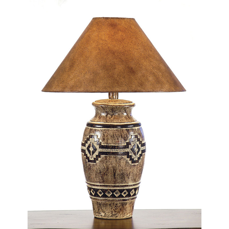 Sedona Desert Sand Brown Paper Shade LED Table Lamp