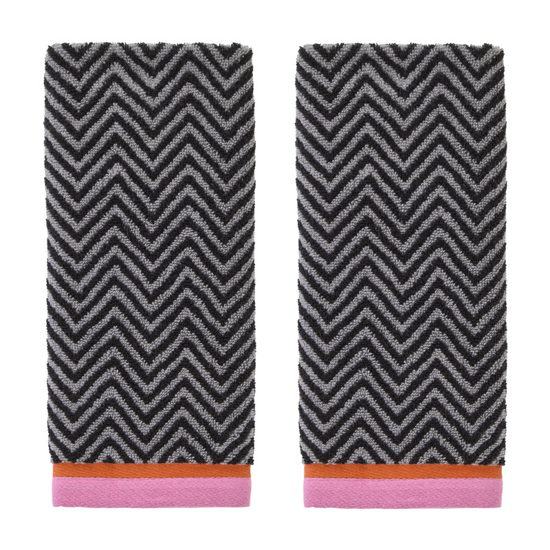 HERRINGBONE & BORDER JAQ HND-BLK