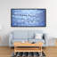 birds on glittering blue sky - 24"x48" Framed canvas