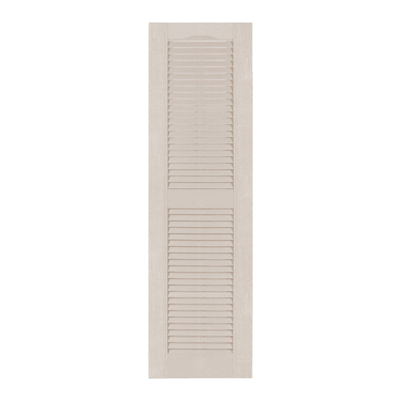 Custom Louvred Shutter with Cathedral Top, Paintable, 38", 12"