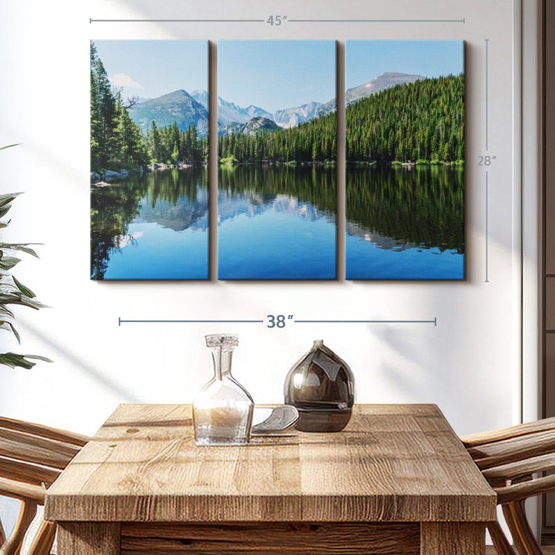 «Bear Lakeside Trees» sur, H 28 po x l 45 po