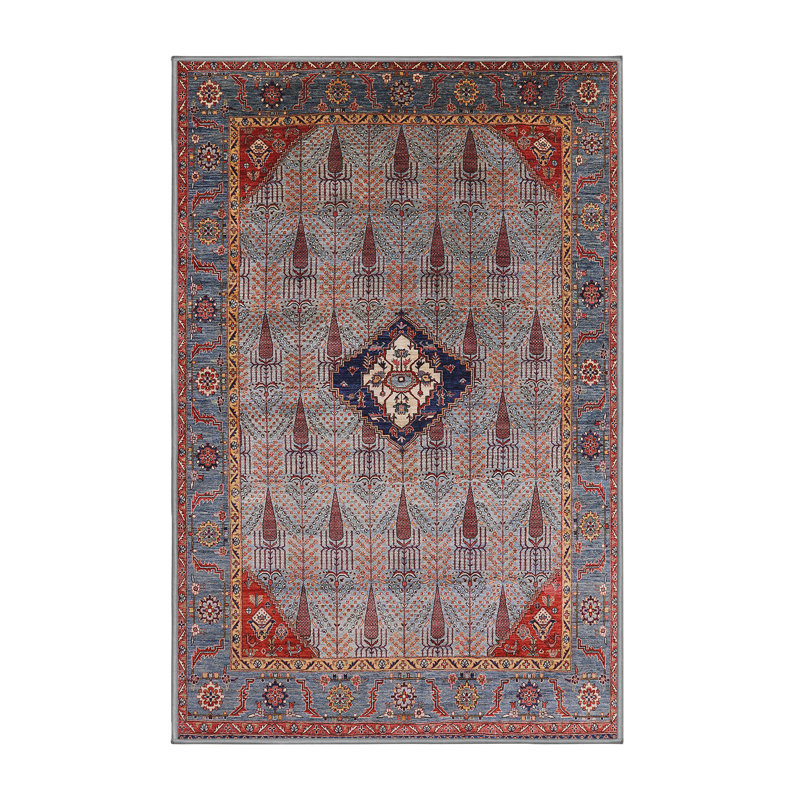 Tapis oriental beige / bleu, Rectangle 2 pi x 3 pi