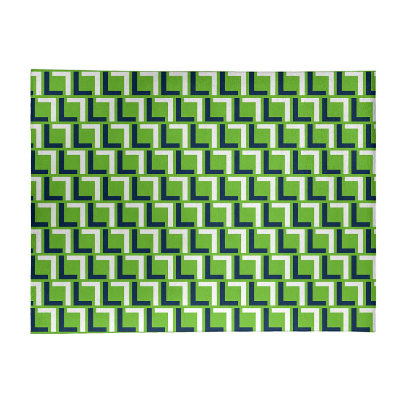 Geometric Indoor Rug, Rectangle 5' x 7'