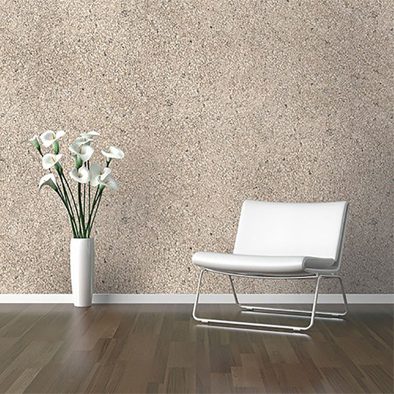Papier peint mica naturel Gardiner, Crème / Blanc