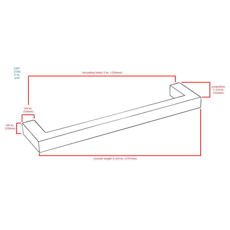 Poignée de meuble centrale 5 "Essex, Ambre doré