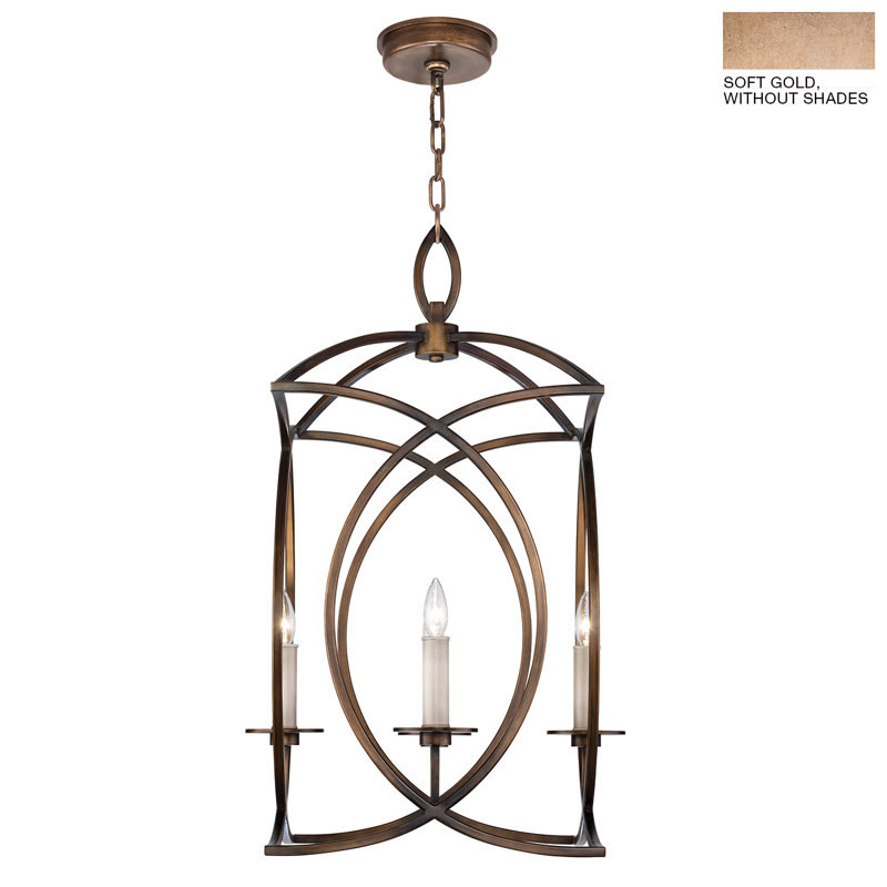 Lustre carré 19,5 po Cienfuegos, Doré clair