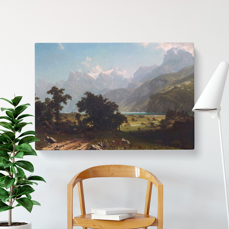 Lake Lucerne by Albert Bierstadt - Wrapped Canvas, 35cm H x 50cm W x 3cm D