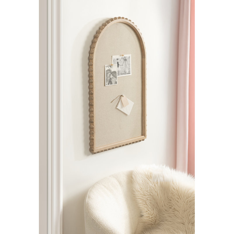 Beadbrook Modern Beaded Arch Fabric Pinboard for Wall
