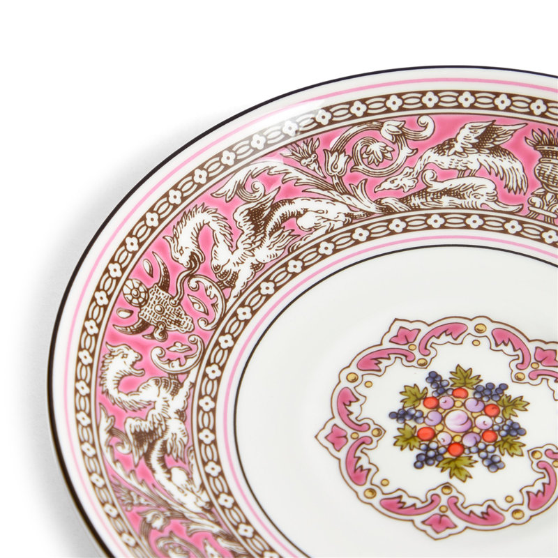 Florentine Colours 5.8floz Teacup & Saucer, Fuchsia
