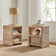 Boatwright Grass Rope End Table with Two Open Shelves