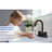 Bathroom faucet with 360 degree turn spout-115827551