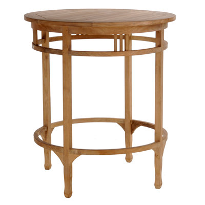 Bauman Solid Teak Wood Bar Table, 38 inch