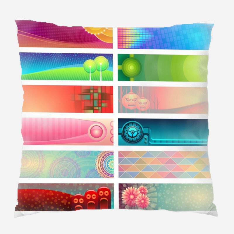 Banner Microsuede Reversible Throw Pillow