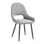 Quebisha 49cm H Upholstered Metal Upholstered Back Side Chair in Grey