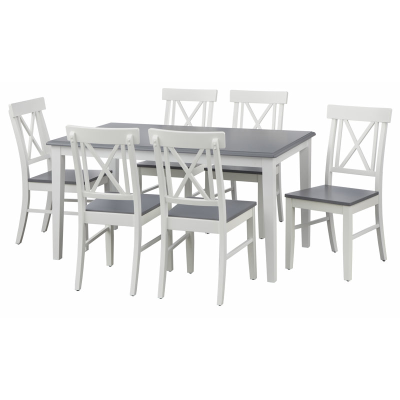 Ensemble repas pour 6 personnes Aliee, Gris / blanc