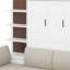 Grand lit escamotable, grand lit mural en bois avec canapé et tablettes-1931118224