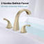 Robinet de baignoire romaine, robinet de baignoire à large entraxe à 3 trous-123049767