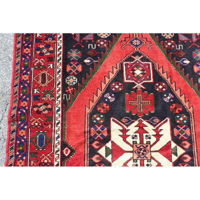 Tapis rouge bohème rétro 4 x 7