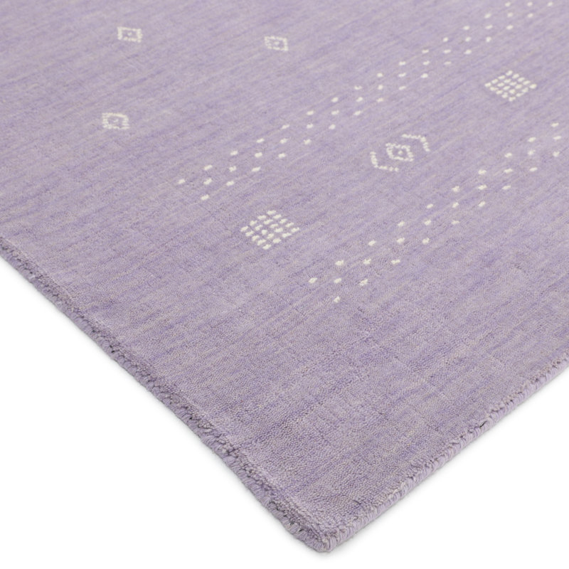 Tapis en coton / laine noué à la main Simi, Rectangle de 10 pi x 14 pi, Lilas