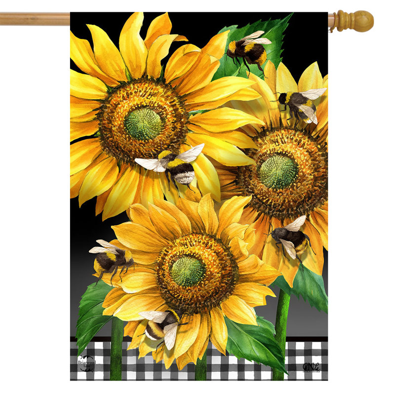 Drapeau de la maison des tournesols, Été jaune/blanc/noir