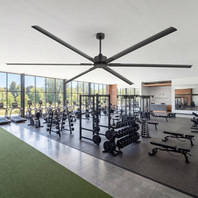 84/96/108/120 Inch Extra Large Ceiling Fan With Remote Control,Industrial Aluminum Blades Ceiling Fan Without Light