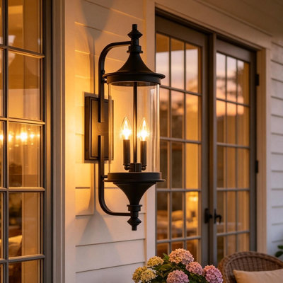 24.5'' Glass Shade Outdoor Wall Light