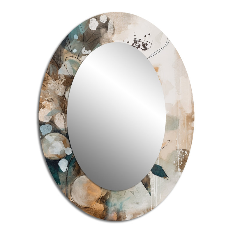 Miroir mural brun et vert Bohemia, 40 po x 30 po