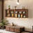 Minimalist Retro Brown Paulownia Wood Wall-Mounted Cabinet, Dual-Use Wall/Table Storage Shelf for Kitchen-811720888