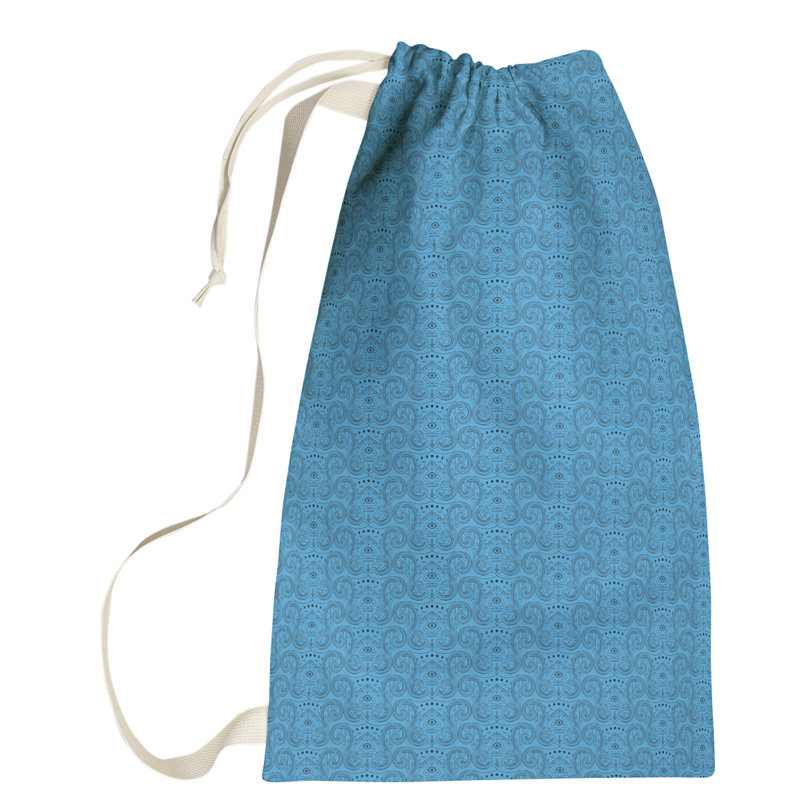 Sac à linge troisième oeil jade, Petit (H 64 po x l 20 po x P 1,5 po), Bleu