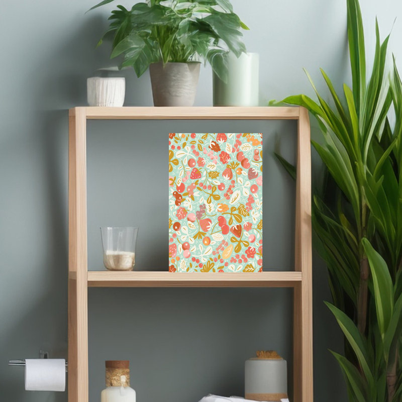 Art mural fantaisiste avec baies d'été, H 18 po x l 12 po