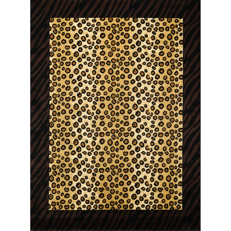 31 po Tapis de couloir large à imprimé animal, 87 po, polypropylène fabriqué à la machine, style rustique, doux et teint