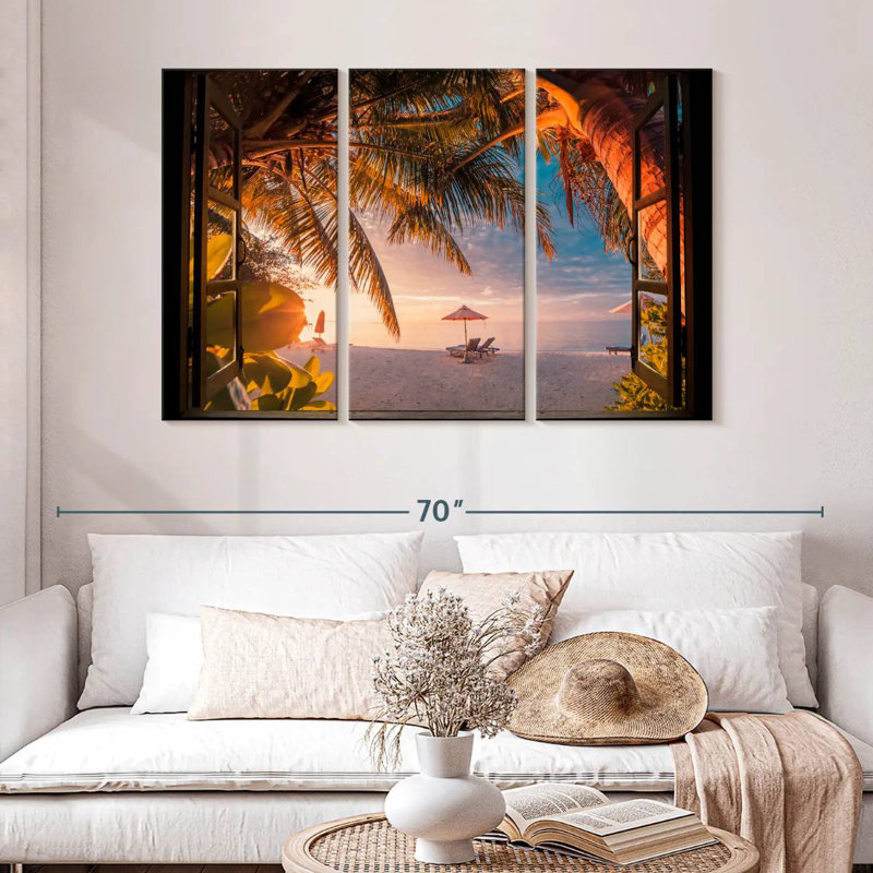 Gillard Window To Maldives Beach, 32" H x 50" W