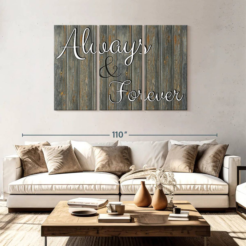 Tergel Always Forever Typography, 48" H x 74" W
