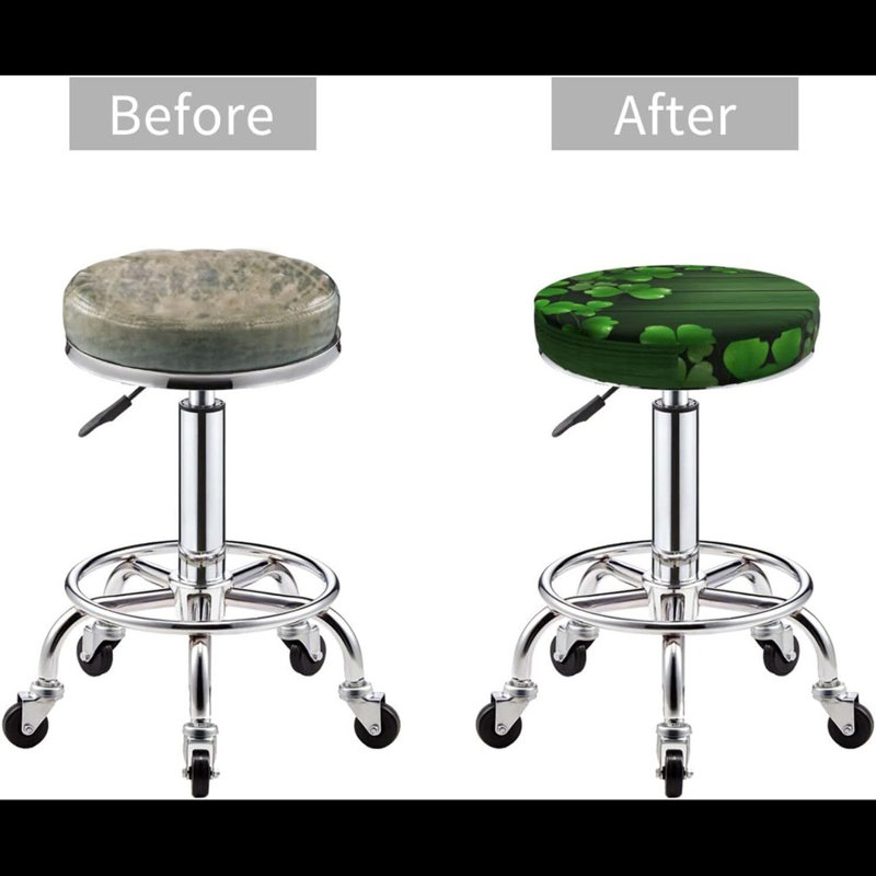 Housse pour tabouret de bar Patrick's Day Sparkle Clovers Shamrocks