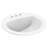 White Vitreous China Drop-In Countertop Sink, 19 X 8.25 Inch Bathroom Sink With Porcelain Finish