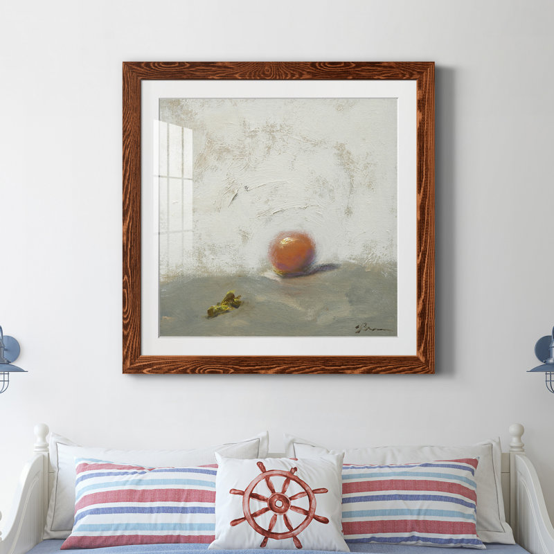Marbre perdu - Reproduction d'art sur papier encadrée, H 35,5 po x l 35,5 po x P 1,5 po, Encadré de bois de noyer